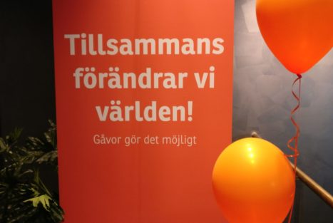 Giva Sverige rollup. Foto: Malin Ekelund