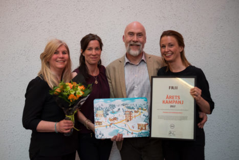 Friends tar emot pris för årets kampanj 2018